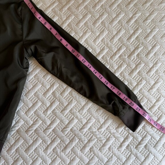 INSO Collection Womens SZ S Army Green Nylon BOMBER Zip Up Jacket Arm Pocket - Picture 13 of 13